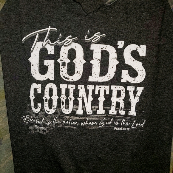 Live and Tell "This is God's Country" Long Sleeve Graphic Tee 282 - Picture 4 of 8